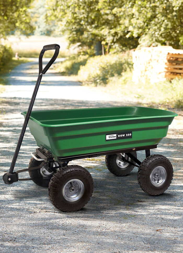 Tuinwagen van Güde met kantelfunctie GROEN-ZWART