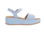 Sandaal gemaakt van fluwelen su&egrave;de LICHTBLAUW