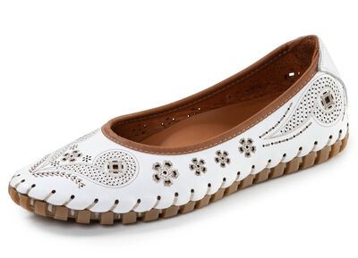 ELENA EDEN, zomerse damesballerina's, wijdte G, met uitneembaar voetbed 