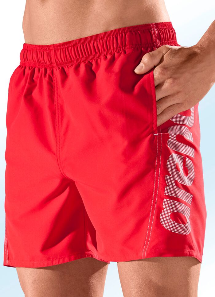 Arena set van twee zwemshorts met zijprint, microvezel 