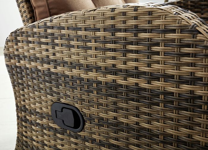 Comfortfauteuil met bekleding BRUIN