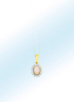 Hanger met diamanten en echt opaal 