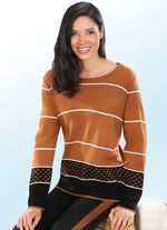 Trui met decoratief allround patroon 