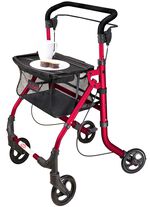 Appartementrollator met dienblad ROOD