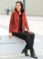 Overhemdjack met doorlopende ritssluiting 