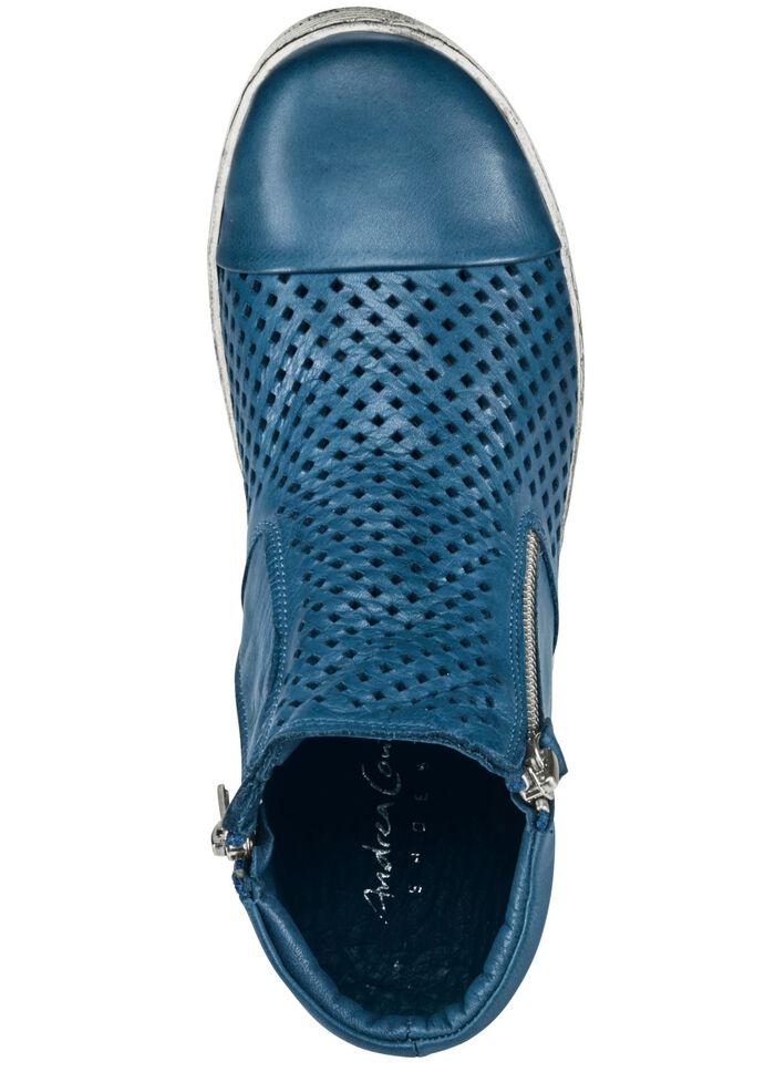 Andrea Conti, zomer enkellaarsjes voor dames, met uitneembaar voetbed JEANS