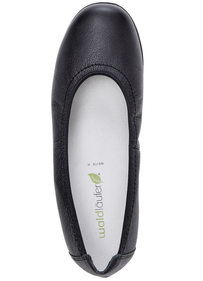 Ranger-ballerina met rondom elastische band ZWART