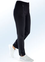 Casual broek met ritszak ZWART