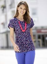 Smaakvol shirt met overlappende schouders 