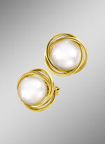 Oorknopjes met gekweekte Bouton-zoetwaterparels