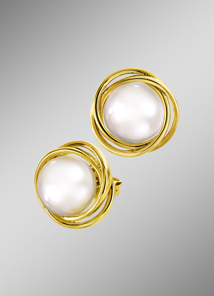 Oorknopjes met gekweekte Bouton-zoetwaterparels