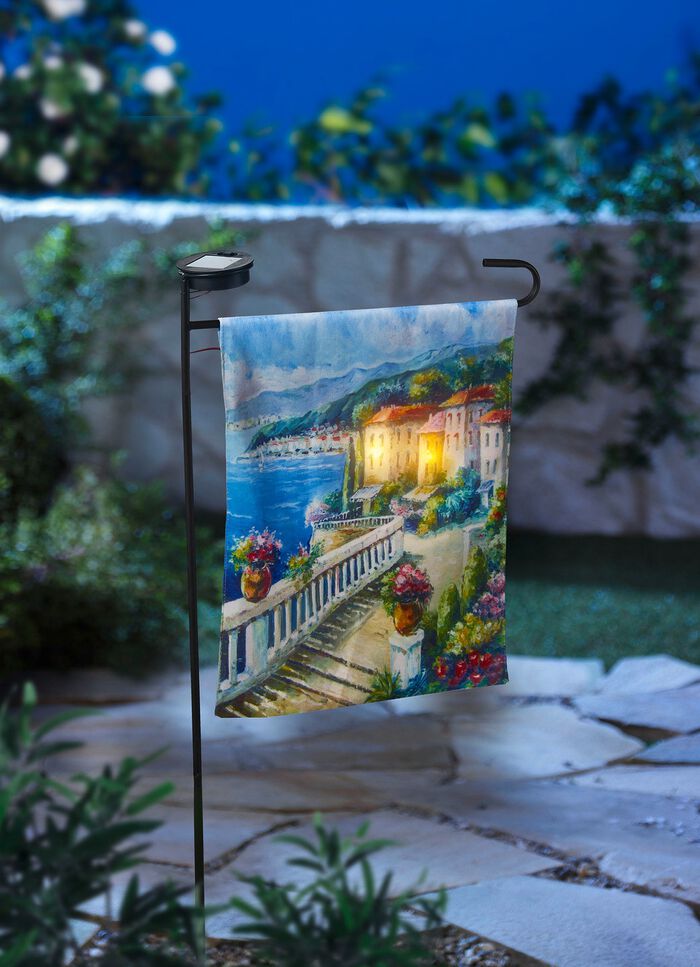 Zonnevlag gemaakt van fluwelen stof 