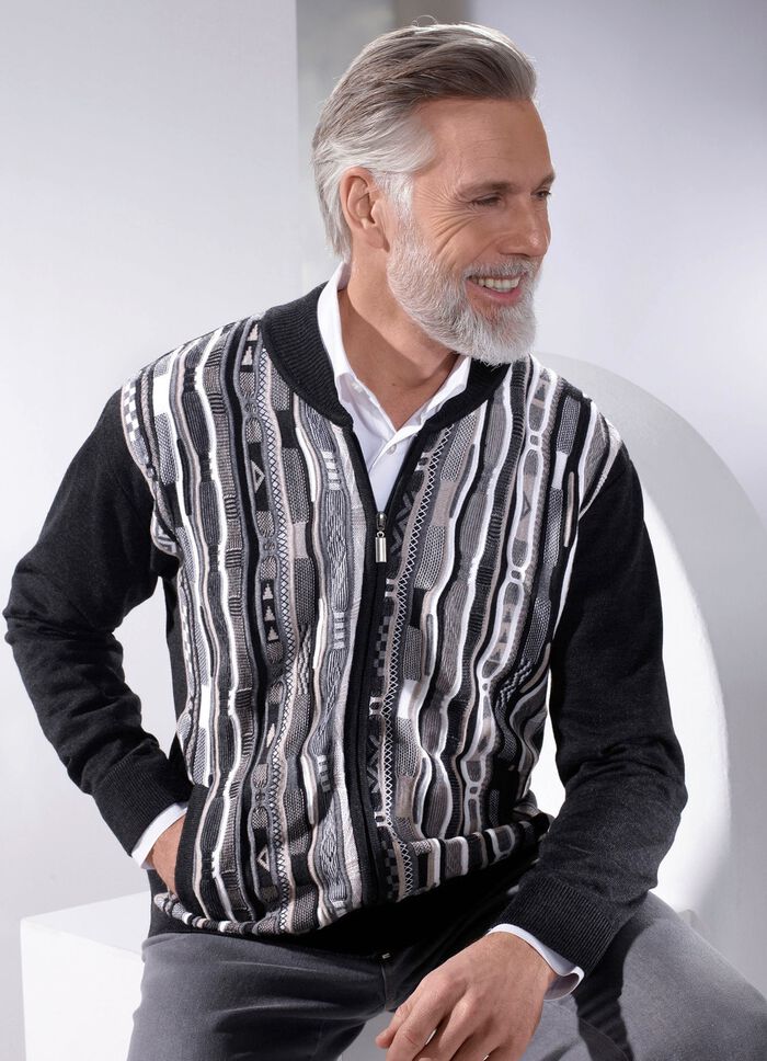 Jas met doorlopende ritssluiting ANTRACIET-GRIJS