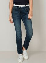 Jeans met strass steentjes en sierstiksels 