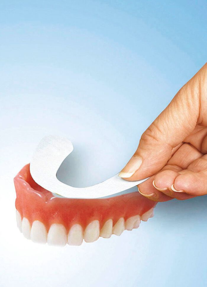 Kleefstrips voor tandprothese, verpakking met 2 stuks 