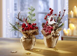 Arrangement in jutezakje, set van 2 