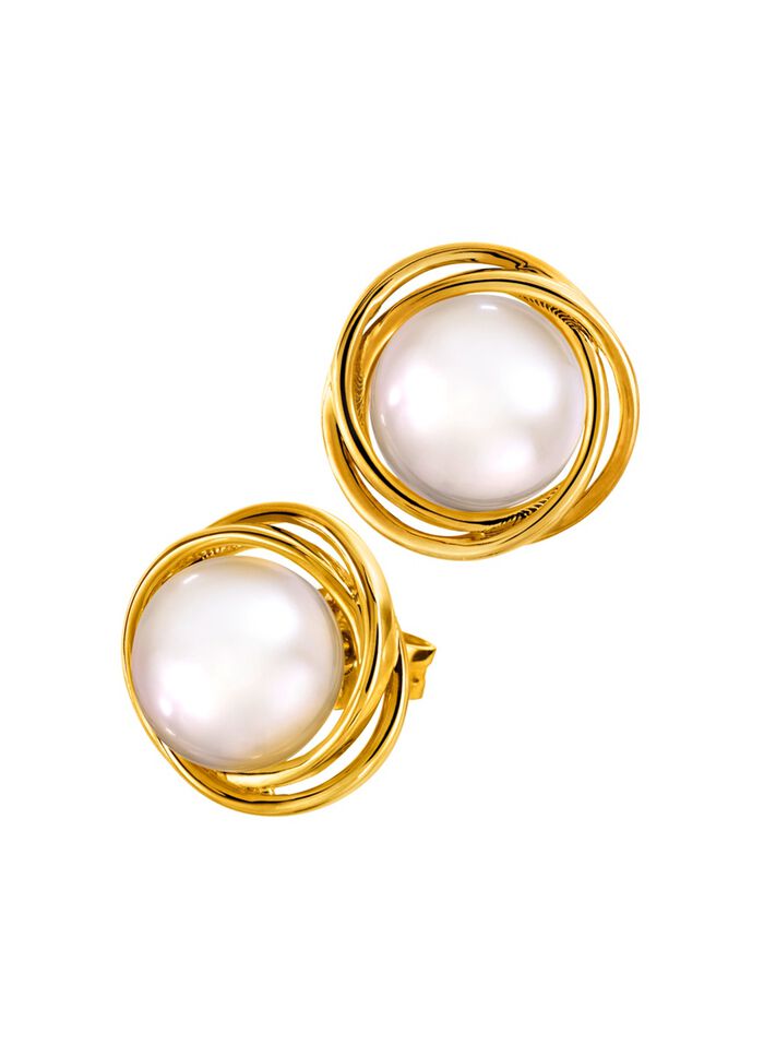 Oorknopjes met gekweekte Bouton-zoetwaterparels 