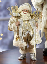 Handgemaakte Kerstman GOLD-SILBER-WEISS