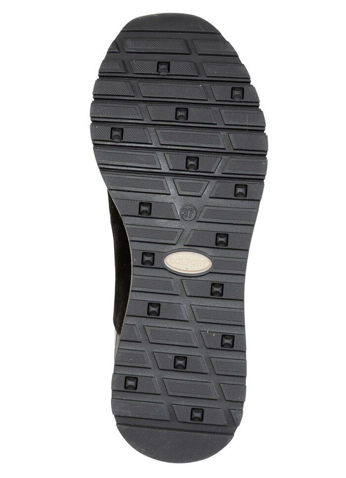 laurakent, stijlvolle damessneakers, breedte G, met uitneembaar voetbed ZWART-BORDEAUXROOD-GOUD