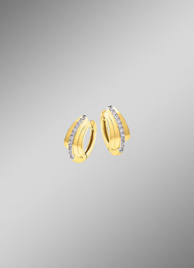 Prachtige creolen met synthetische zirkonia 