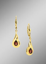 Oorbellen met echte granaatstenen 