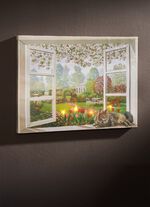 LED-afbeelding op houten frame 