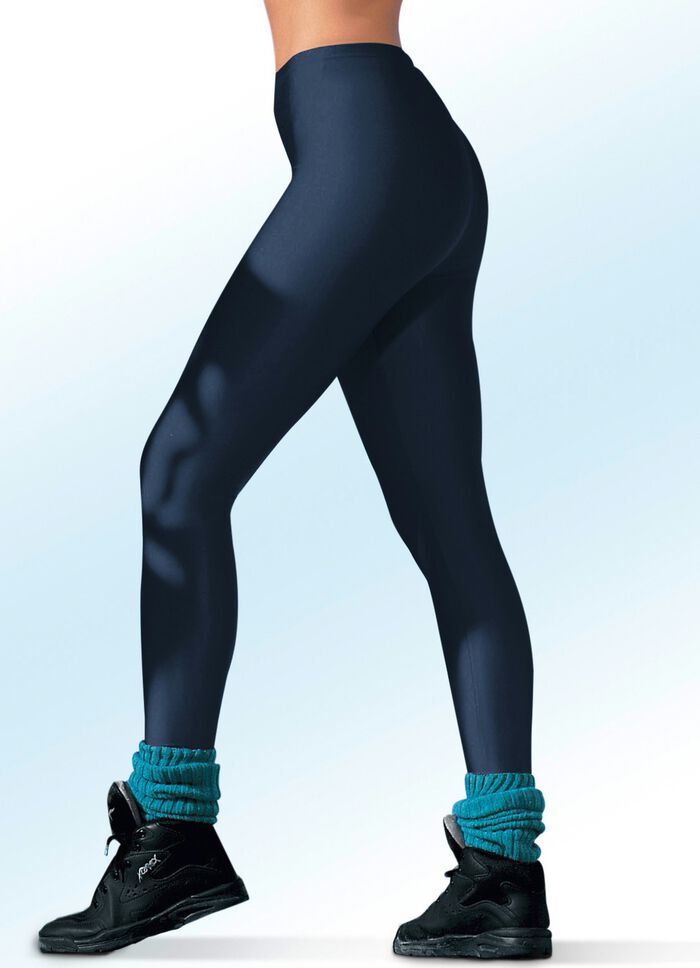 Legging met glanzend effect in 4 kleuren MARINE