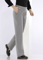 Broek in een modieuze wijdte LICHTGRIJS GEM.