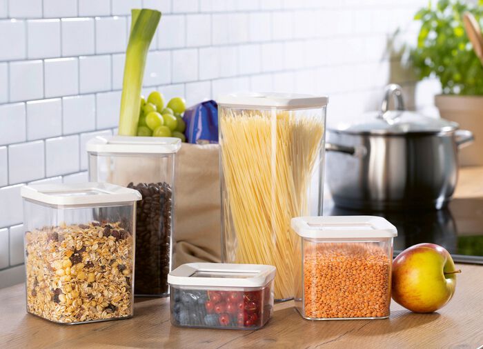 Transparante opbergcontainerset, 5-delig. 