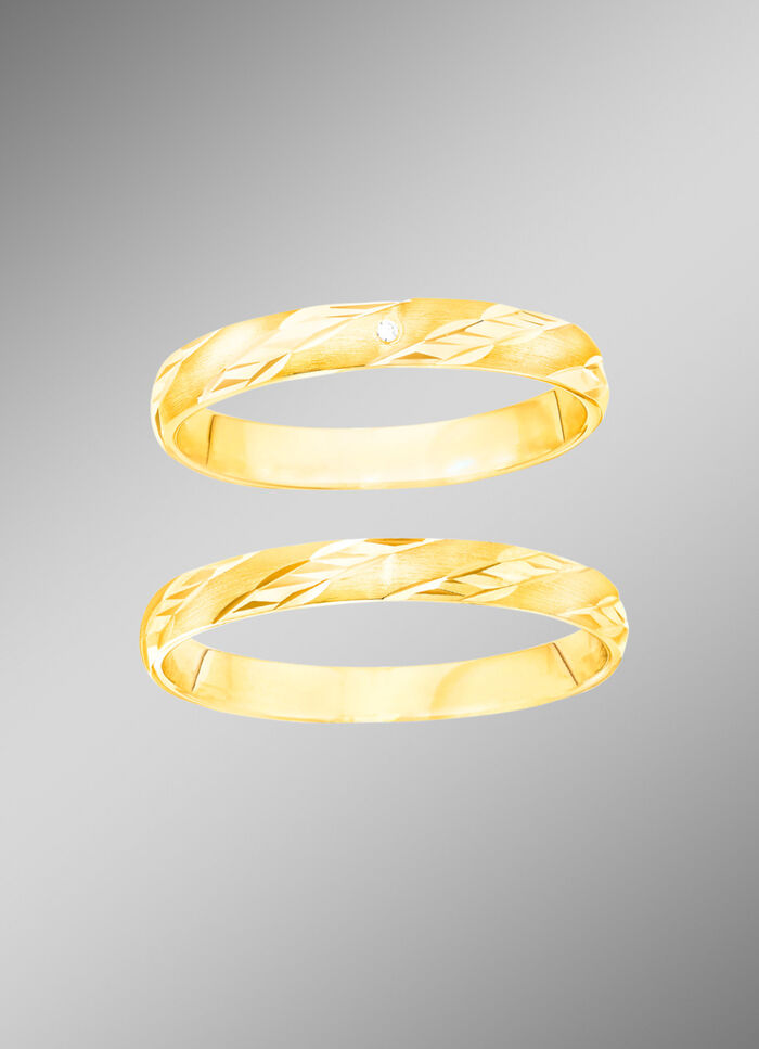 Machinaal gegraveerde trouwring 