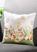 Kleurrijke kussenhoes in fluwelen look 