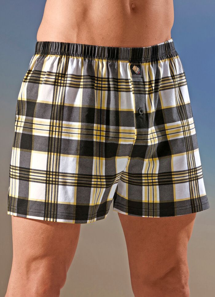 Set van vier boxershorts met knoopsluiting 