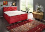 Boxspringbed met elegante kunstleren bekleding 