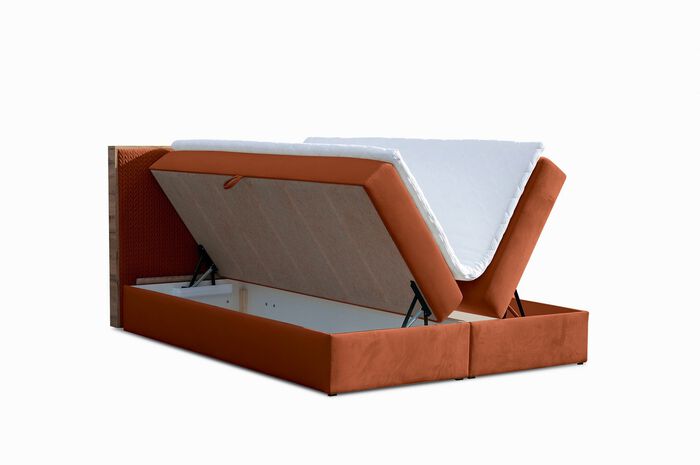 Boxspringbed met frame van Wotan eikenhout AARDE