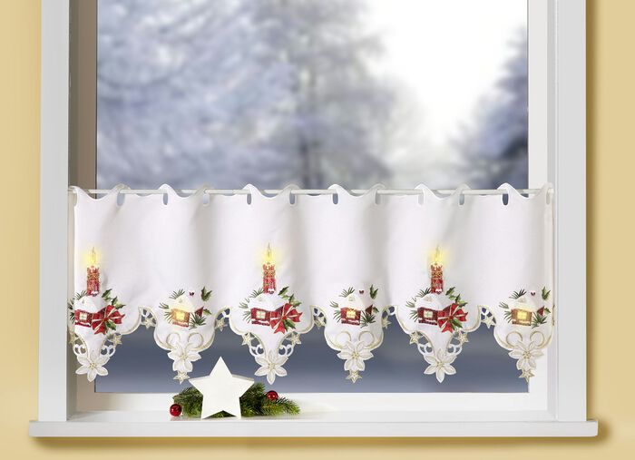 Korte jaloezieën met geïntegreerde LED-lichtketting 