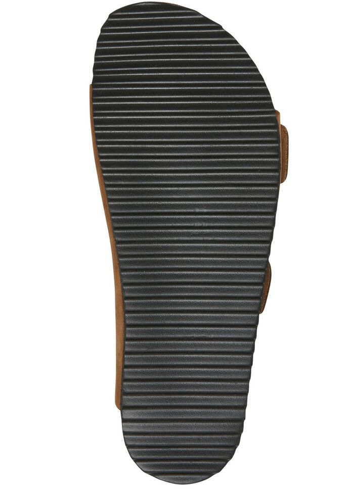 Andrea Conti muiltjes met kleurrijk bedrukt leren voetbed BRUIN