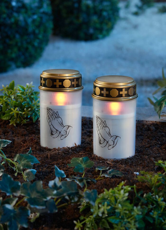 LED-graflamp, set van 2 WIT