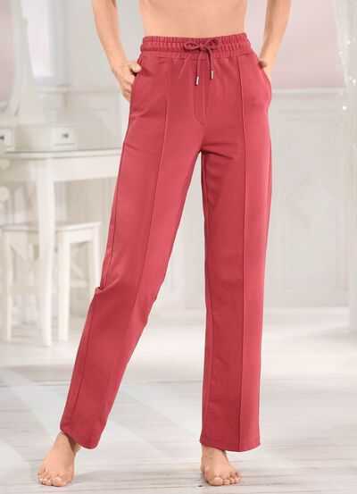 Comfortabele broek met brede elastische tailleband 