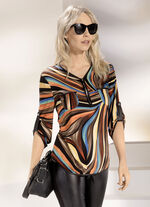 Modieuze superzacht aanvoelende shirt-tuniek van elastisch fijn gebreide jersey 