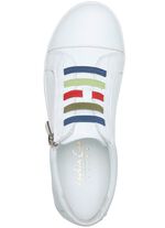 Andrea Conti sneakers met kleurrijke elastische banden WIT