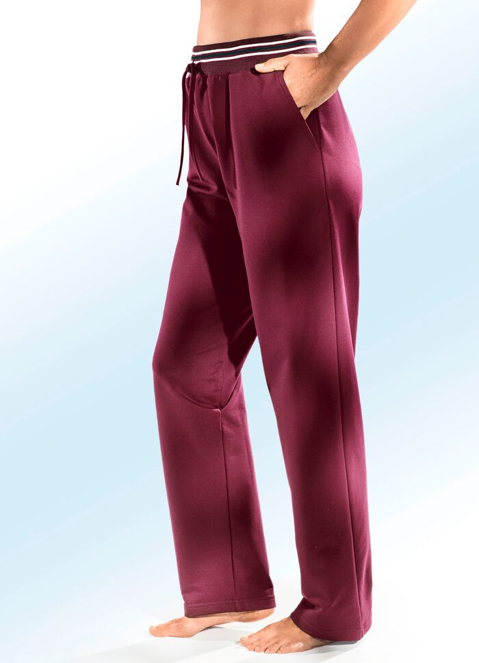 Broek met elastische tailleband rondom BORDEAUX