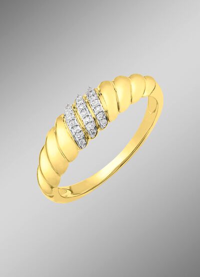 Edele damesring met 21 diamanten 