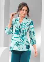 Shirt tuniek met briljante kleurenprint 