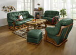 Italiaans gestoffeerd meubilair met echt lederen bekleding GROEN