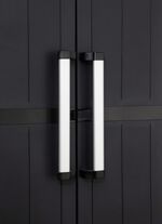 Garage gereedschapskast met houten lamelleneffect 