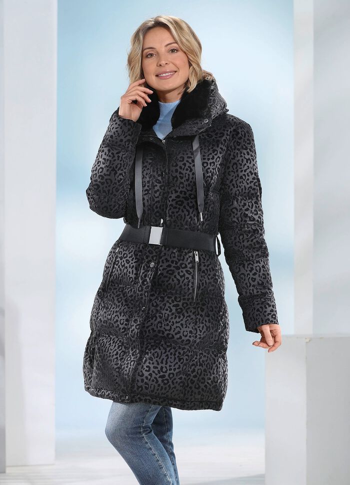 Korte jas met stretchriem 