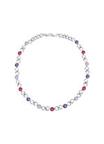 Ketting met roze kristallen 