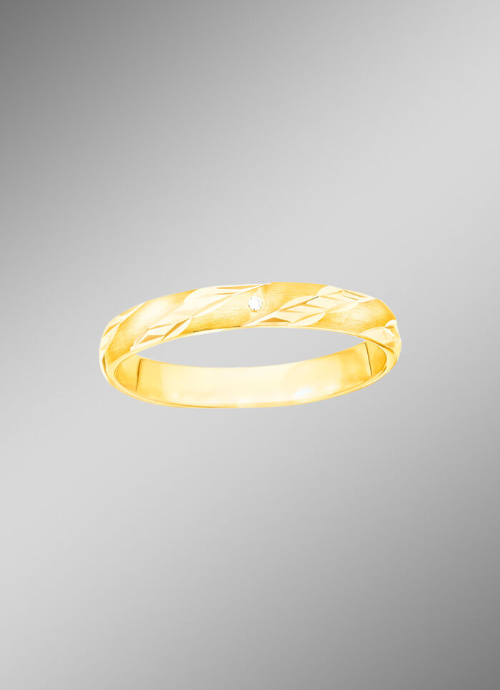 Machinaal gegraveerde trouwring 