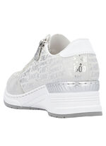 Rieker vetersneakers gemaakt van bedrukt synthetisch materiaal LICHTGRIJS-ZILVER