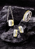 Creolen in twee kleuren met synthetische zirkonia 